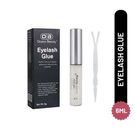 Ocean Beauty Professional Eyelash Adhesive Glue, 6ml, Black, White and Transparent, Waterproof (White)