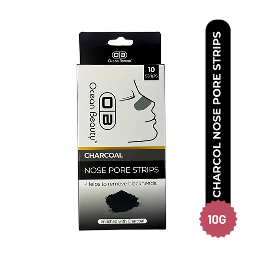 Ocean Beauty CHARCOL Nose Pore Strips, 10 Pack, Blackhead Removal