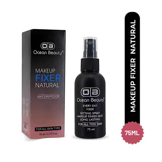 Ocean Beauty Makeup Fixer Natural, Waterproof Setting Spray, Long Lasting Finish Mist, 75 ml, For All Skin Types