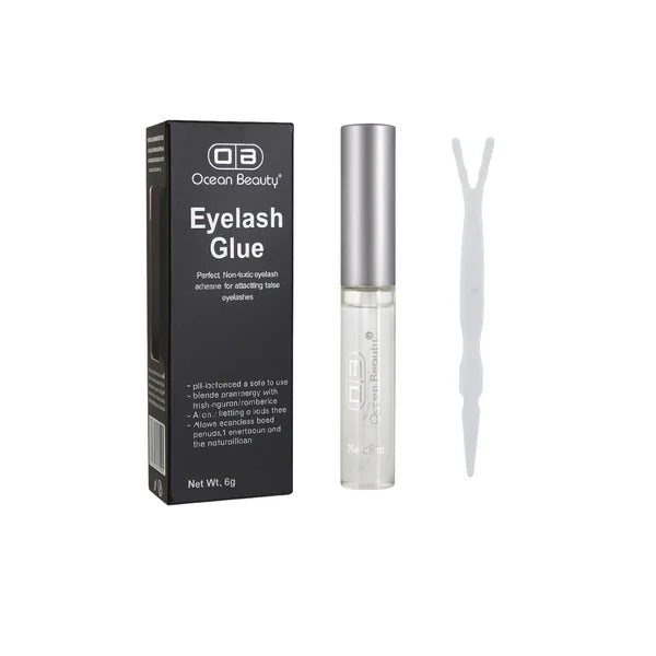 Ocean Beauty Professional Eyelash Adhesive Glue, 6ml, Black, White and Transparent, Waterproof (White)