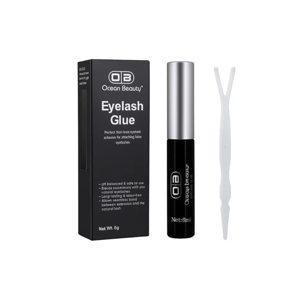 Ocean Beauty Professional Eyelash Adhesive Glue, 6ml, Black, White and Transparent, Waterproof (White)