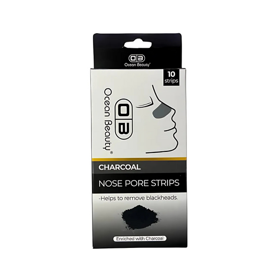 Ocean Beauty CHARCOL Nose Pore Strips, 10 Pack, Blackhead Removal