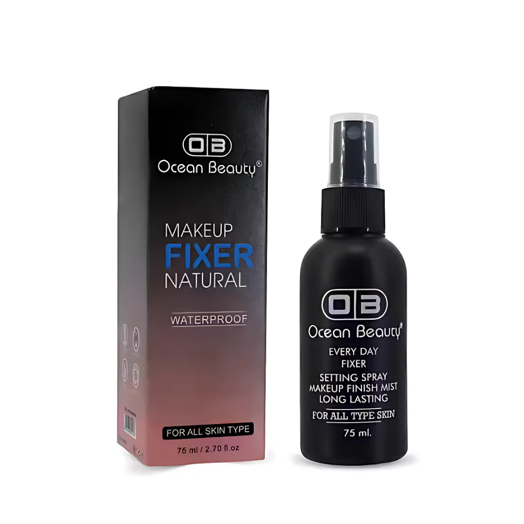 Ocean Beauty Makeup Fixer Natural, Waterproof Setting Spray, Long Lasting Finish Mist, 75 ml, For All Skin Types