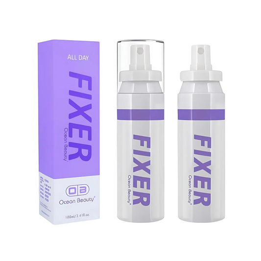Ocean Beauty All Day Makeup Fixer Spray, 100ml, White and Purple