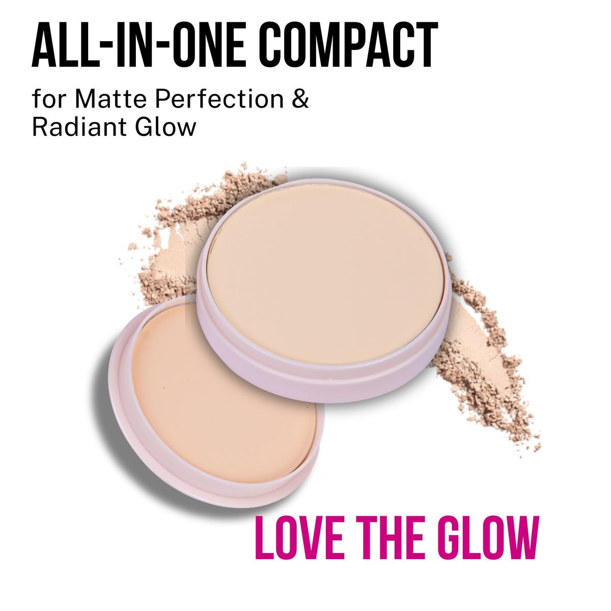 2 in 1 Shimmer and Matte Compact Powder