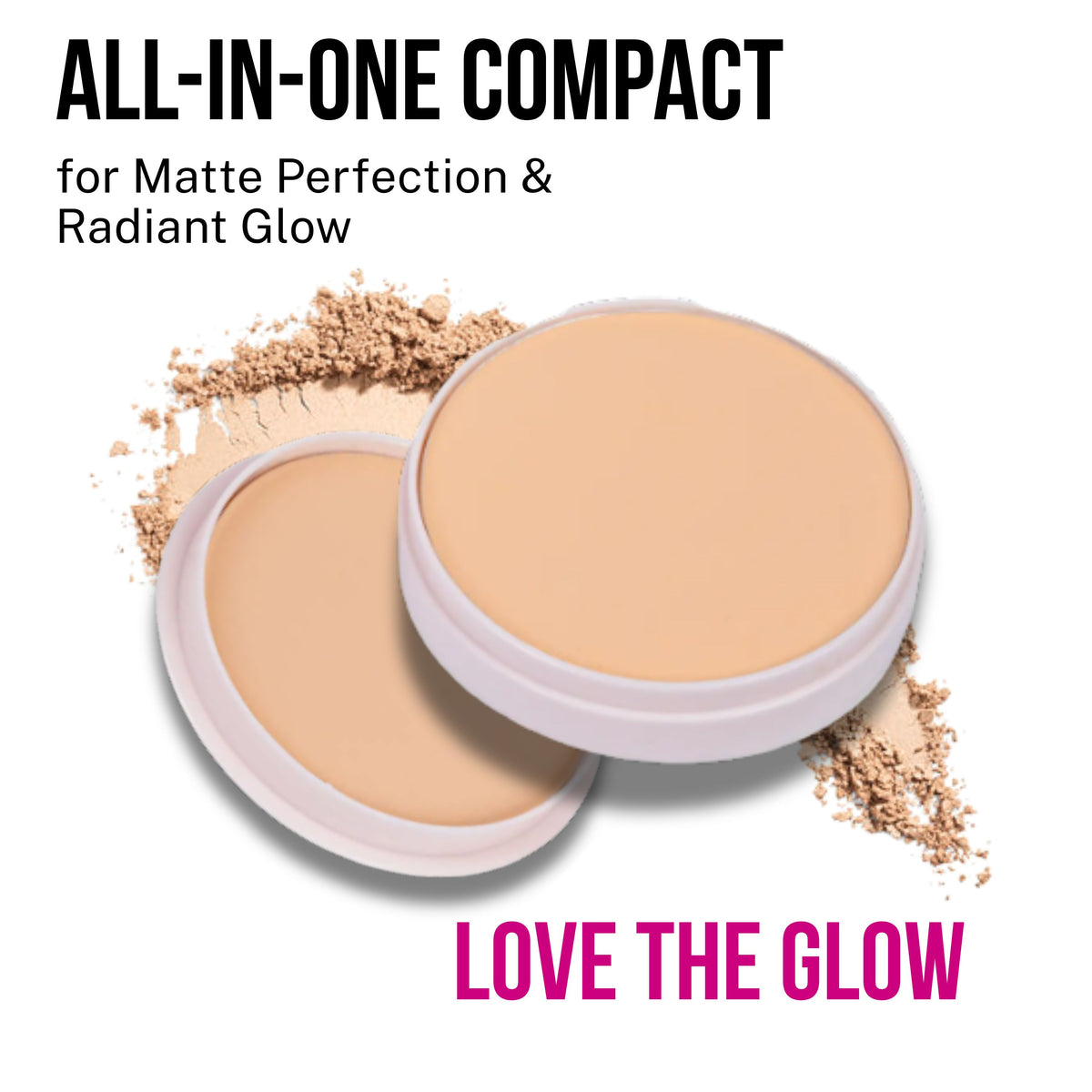 2 in 1 Shimmer and Matte Compact Powder
