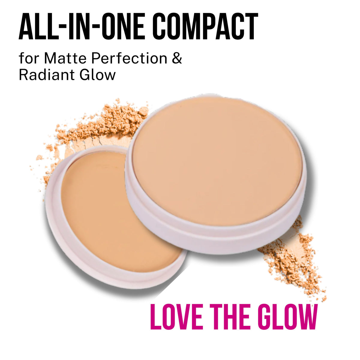 2 in 1 Shimmer and Matte Compact Powder