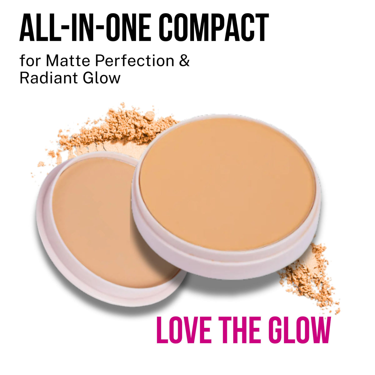 2 in 1 Shimmer and Matte Compact Powder
