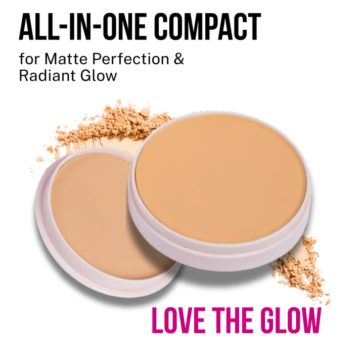 2 in 1 Shimmer and Matte Compact Powder