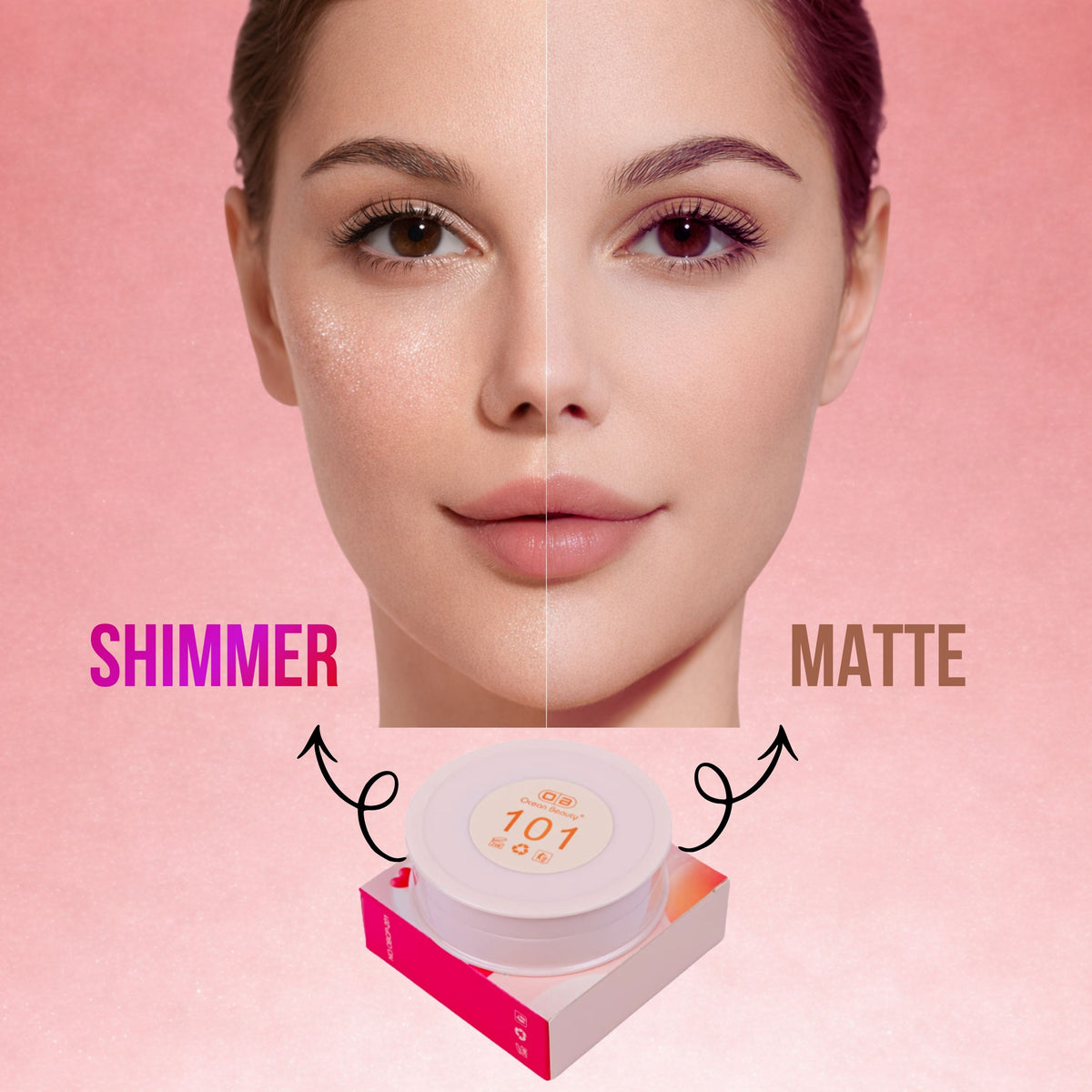 2 in 1 Shimmer and Matte Compact Powder