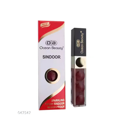 Ocean Beauty Sindoor, Sparkling Liquid, Red, Waterproof with Mehroon Color For Pretty Woman