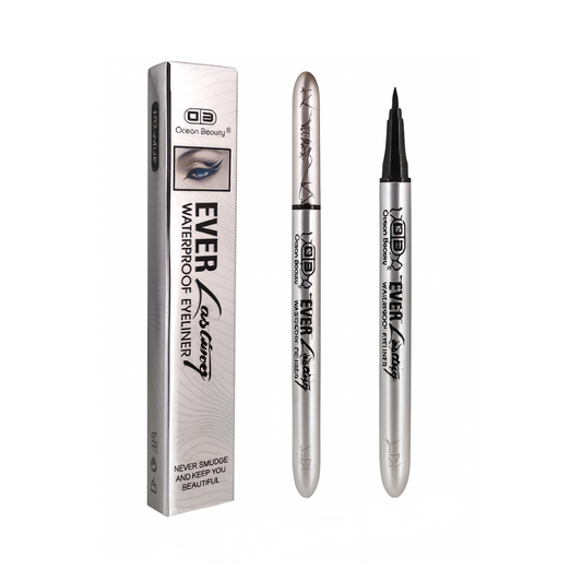 Ocean Beauty Waterproof Liquid Eyeliner Pen, Black, Smudge-Proof Ever lasting With Soft Brush Easy To Use