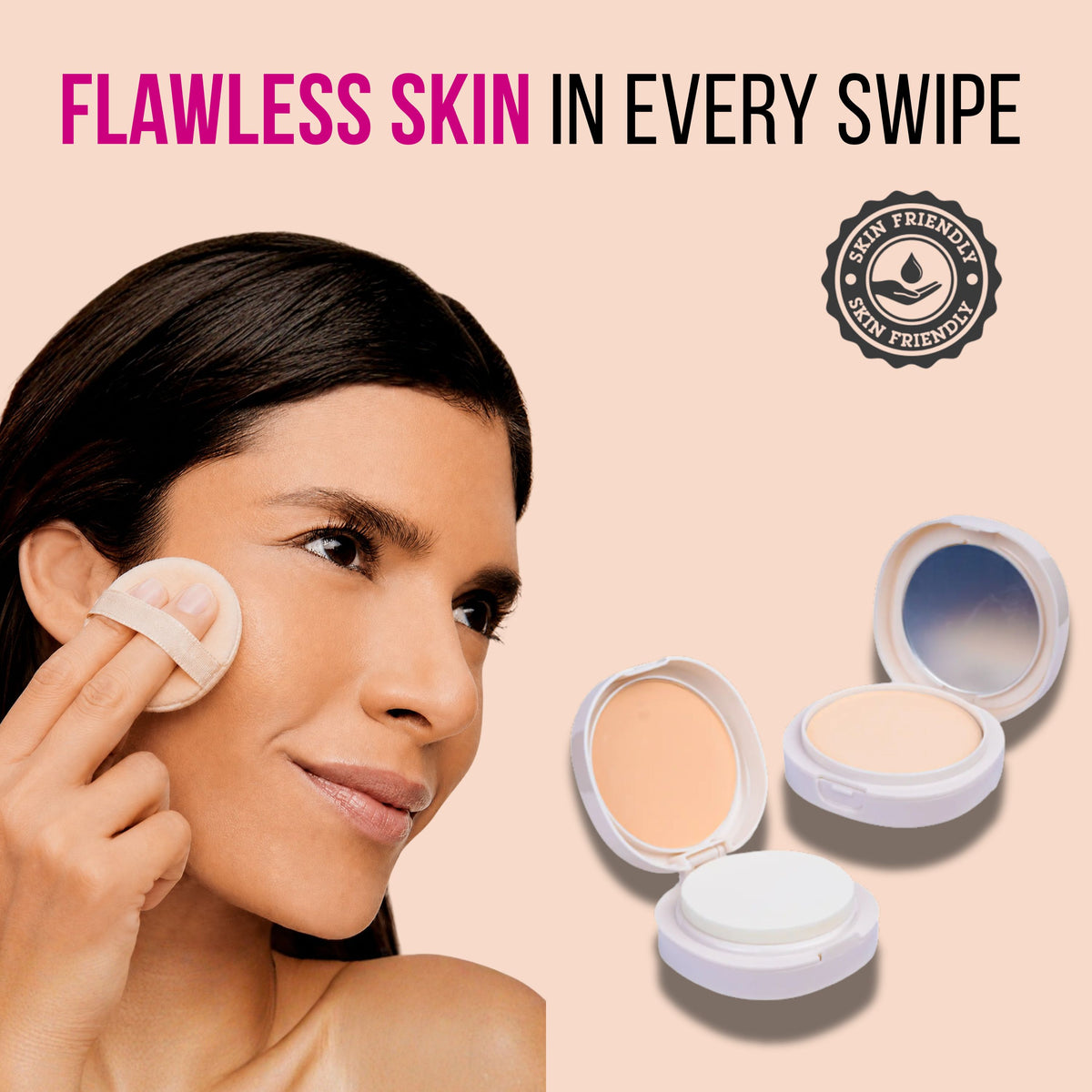 2 in 1 Natural Even Look Compact Powder- 201-4