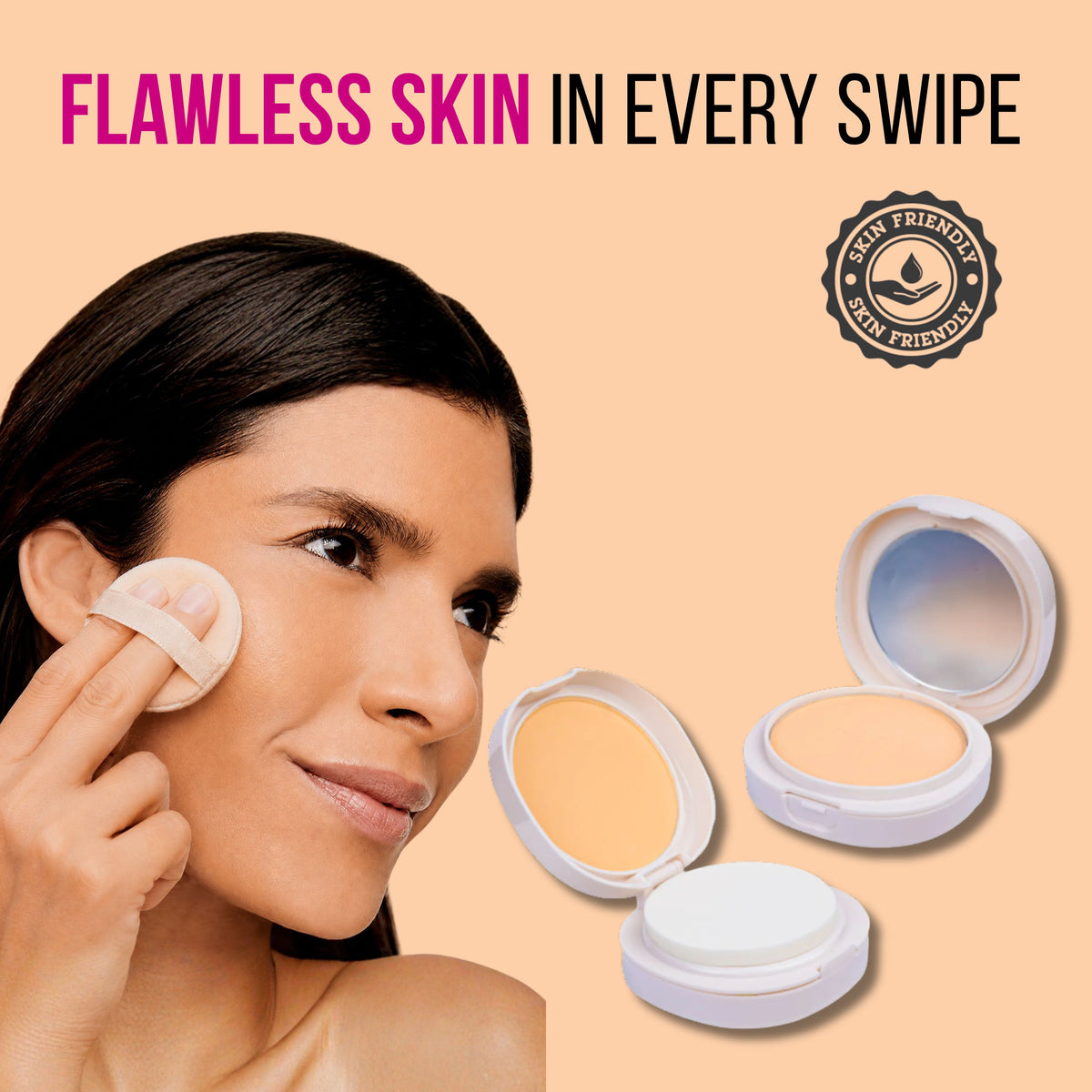 2 in 1 Natural Even Look Compact Powder- 201-4