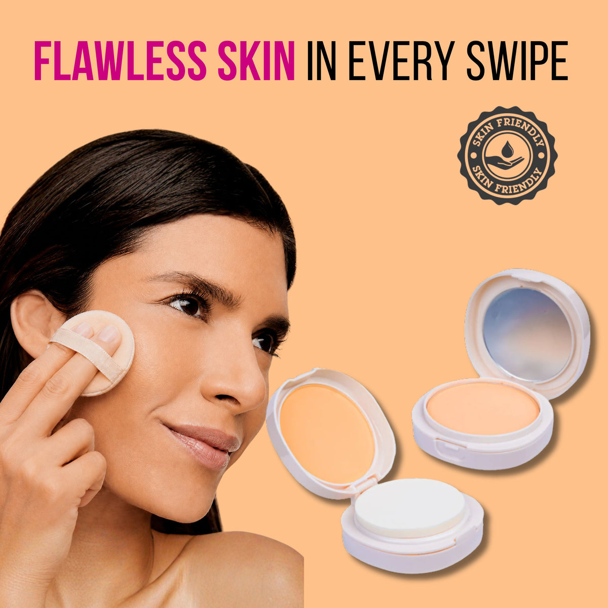 2 in 1 Natural Even Look Compact Powder- 201-4