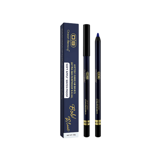 OCEAN BEAUTY Artist Makeup-Paris Ultra Waterproof Kajal With Bold Blue Color Long-lasting, 1.2g
