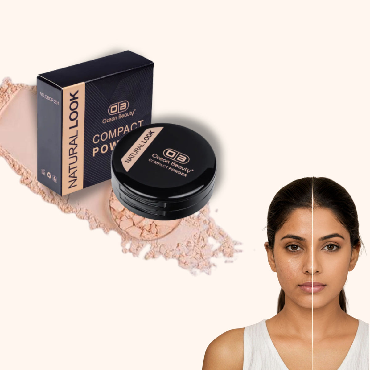 2 in 1 Perfected Natural Glow Compact Powder- 201-6