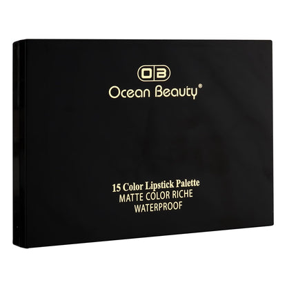 OB OCEAN BEAUTY Lipstick Palette 15 Color | 30 G