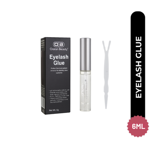 Ocean Beauty Professional Eyelash Adhesive Glue, 6ml, Black, White and Transparent, Waterproof (Transparent)