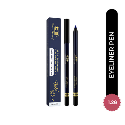 OCEAN BEAUTY Artist Makeup-Paris Ultra Waterproof Kajal With Bold Blue Color Long-lasting, 1.2g