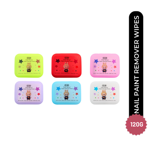 Ocean Beauty Nail Paint Remover Wipes,Gentle Wipes to Skin,Hassle Free Nail Polish Removal, Keeps Nails Moisturized Per Pcs Size 4.7X5.9X1.5 With 6 Pcs