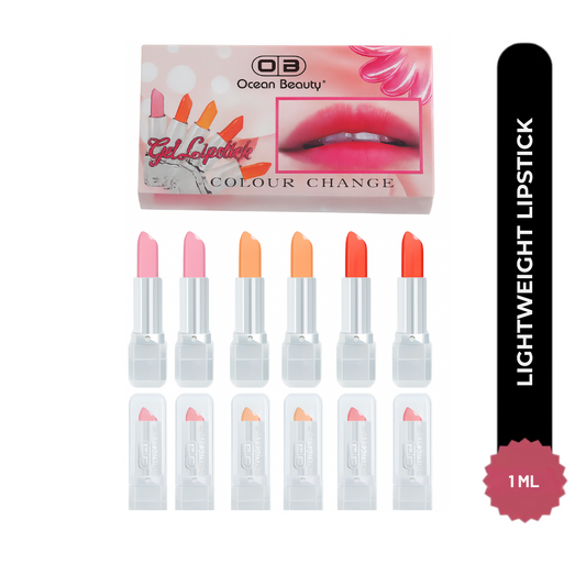 01 Gel Professional Moisturizing Lightweight Lipstick with Glossy Fruity Pink