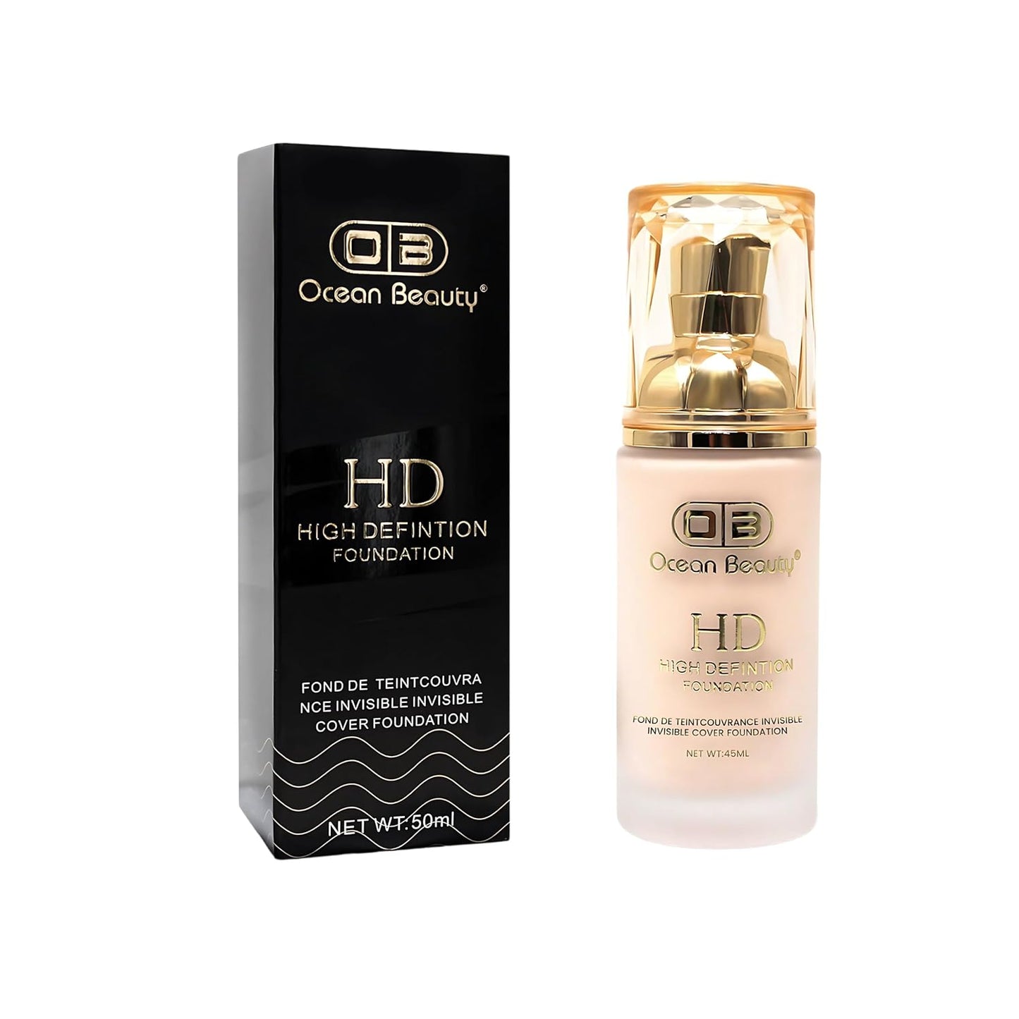 OCEAN BEAUTY- HD High Defintion Foundation For daliy use 50ML-101
