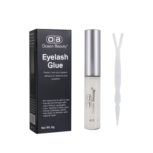 Ocean Beauty Professional Eyelash Adhesive Glue, 6ml, Black, White and Transparent, Waterproof (White)