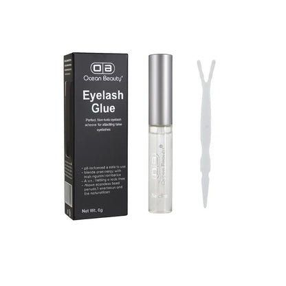 Ocean Beauty Professional Eyelash Adhesive Glue, 6ml, Black, White and Transparent, Waterproof (White)