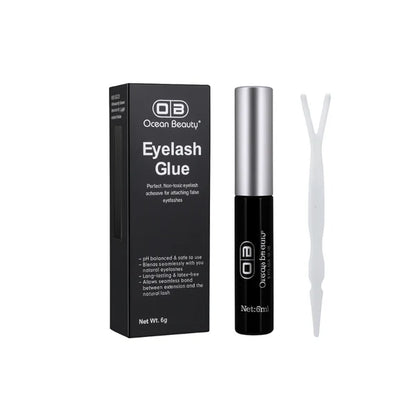 Ocean Beauty Professional Eyelash Adhesive Glue, 6ml, Black, White and Transparent, Waterproof (White)