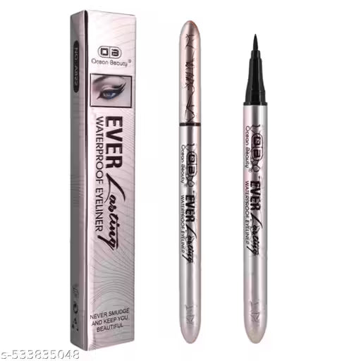 Ocean Beauty Waterproof Liquid Eyeliner Pen, Black, Smudge-Proof Ever lasting With Soft Brush Easy To Use
