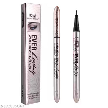 Ocean Beauty Waterproof Liquid Eyeliner Pen, Black, Smudge-Proof Ever lasting With Soft Brush Easy To Use