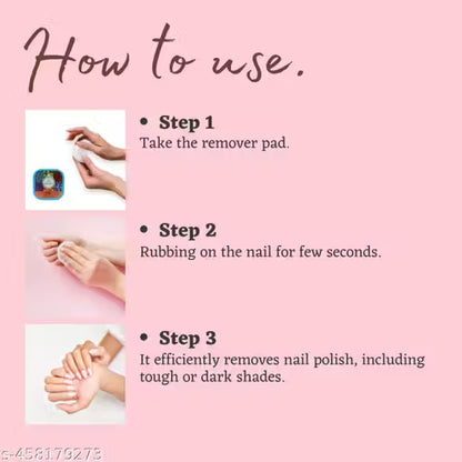 OB OCEAN BEAUTY NAIL POLISH REMOVER PAD (6 Pieces Set) 25 Tissue in Pcs