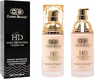 Ocean Beauty HD High Definition Invisible Cover Foundation, 50ml(102)